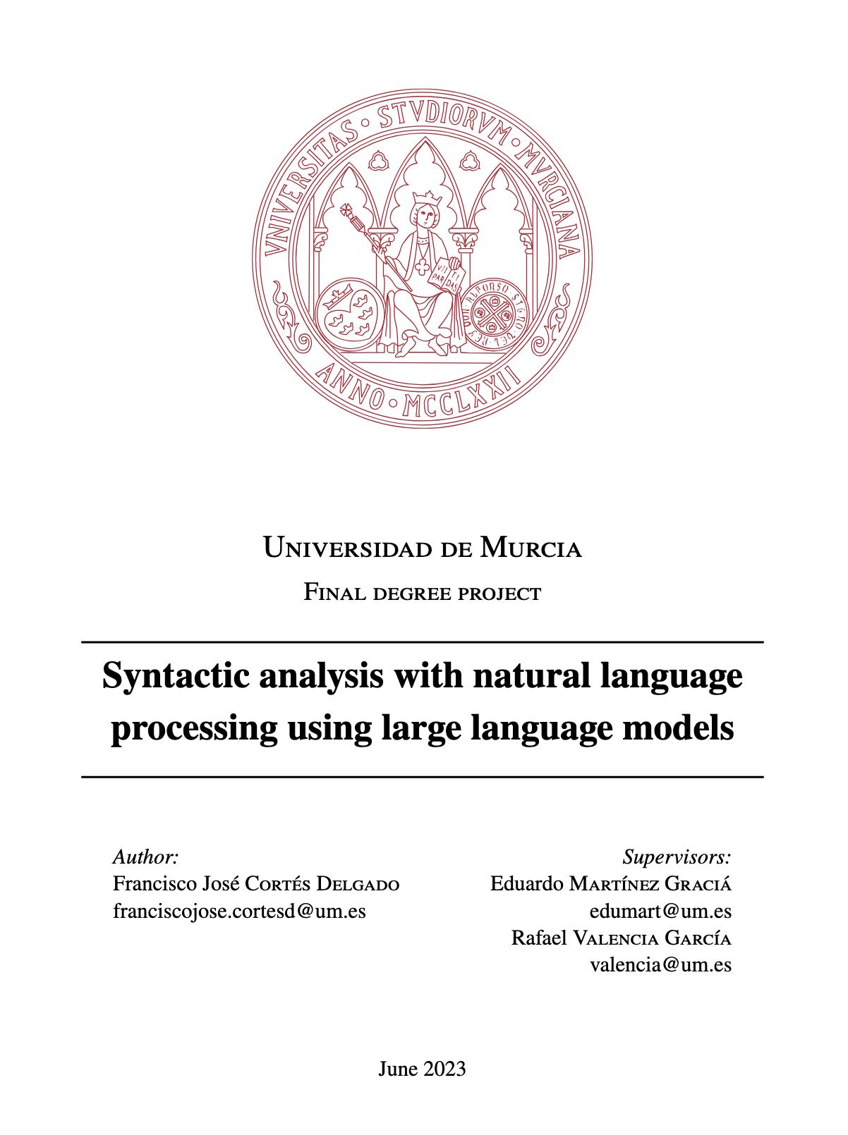 Imagen de Final degree project